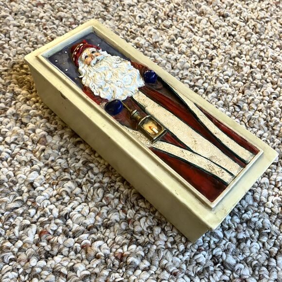 Ibis & Orchid Boxes of Light Christmas Santa Tea Light Decorative Trinket Box - Picture 15 of 15